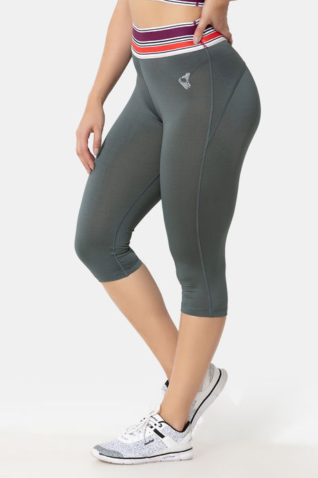 Zelocity Quick Dry 3/4Th Gym Leggings - Dark Slate — image 2